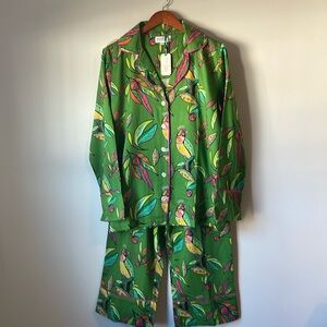 Art to wear Cotton Pajama Set king Finch Bird Design Small